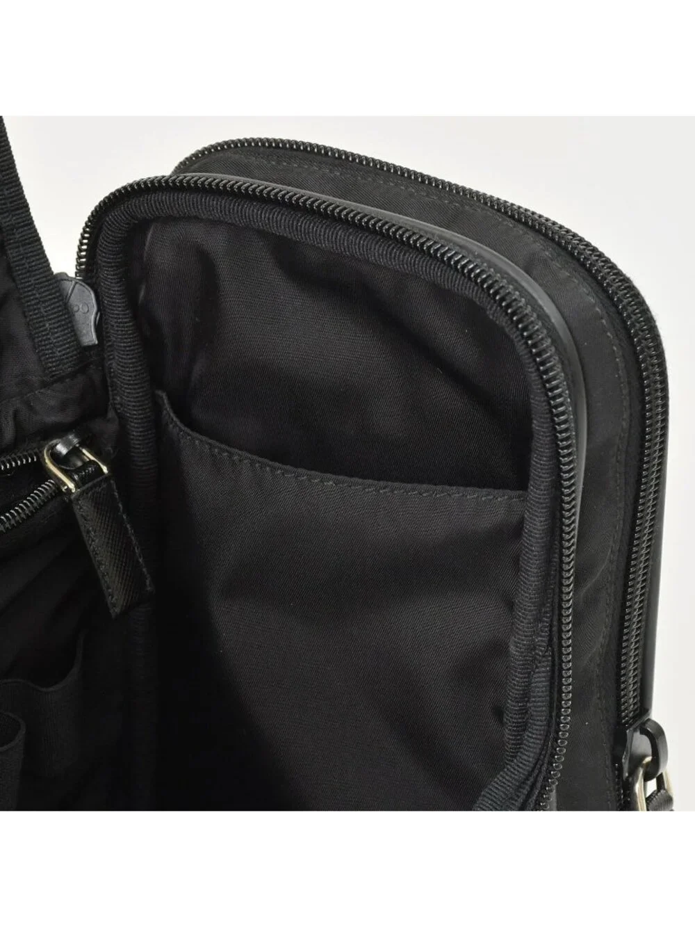 Prada Re-Nylon Travel Bag Carry on Pouch Nylon Saffiano Leather Triangle Logo